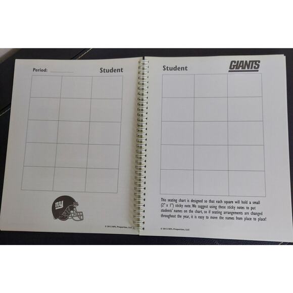 NY Giants Lesson Planner and Record Book Academic Teacher Tools School NFL - Picture 6 of 10